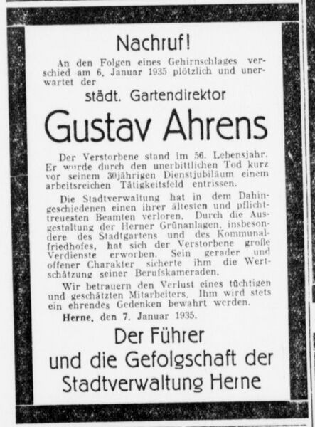 Datei:Westfälische Landeszeitung (8.01.1935) Gustav Ahrens.jpeg