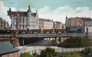 Zengerling von Norden um 1910 Hauptstraße Bahn.png